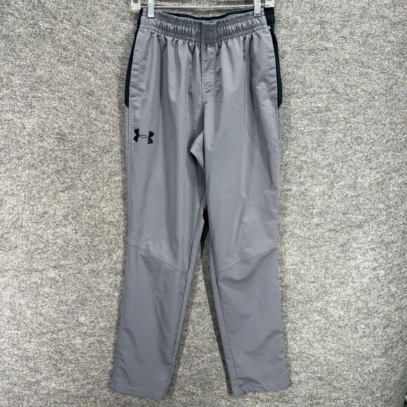 Under Armour Activewear Track Pants Men M Medium Gray High Rise Drawstring - Picture 1 of 8